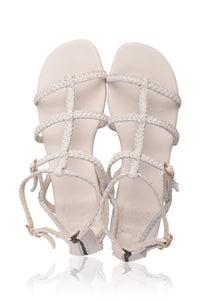 Gladiator leather sandals, side profile — handmade by Bali ELF