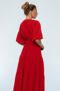 Lucienne Smocked Linen Maxi Dress