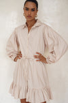 Malina Button Down Cotton Mini Dress