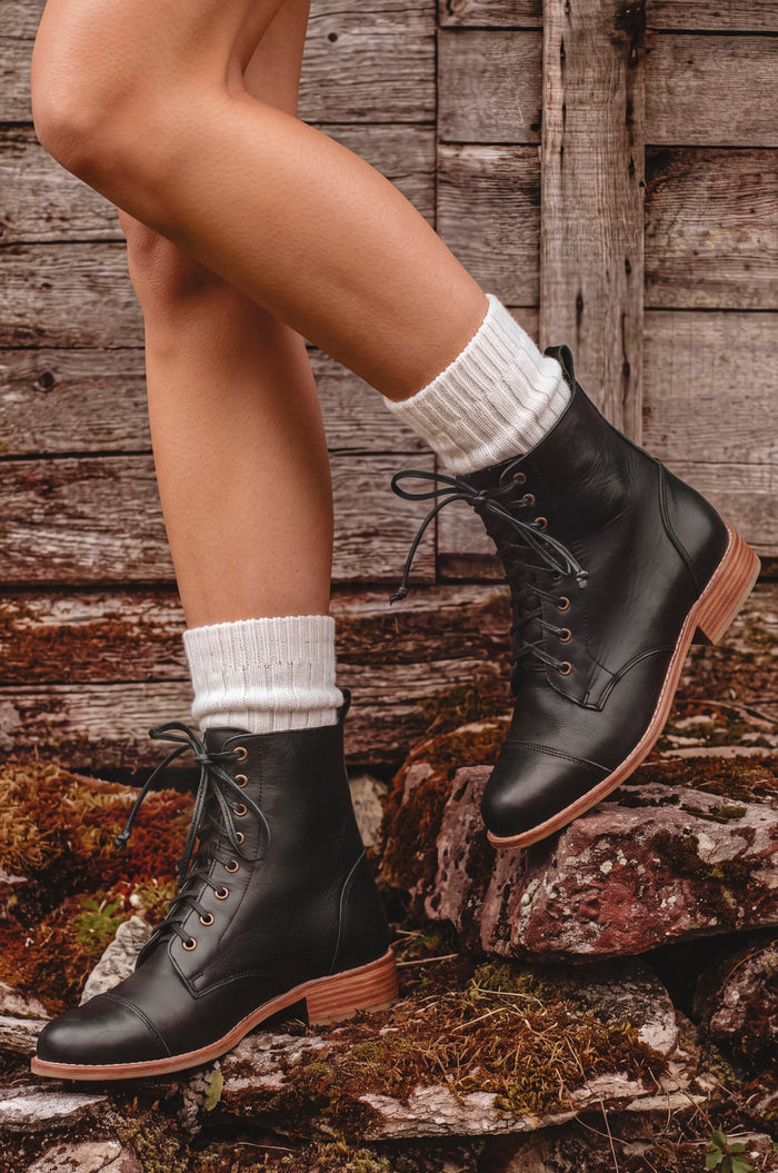 Mirage Lace-Up Leather Boots