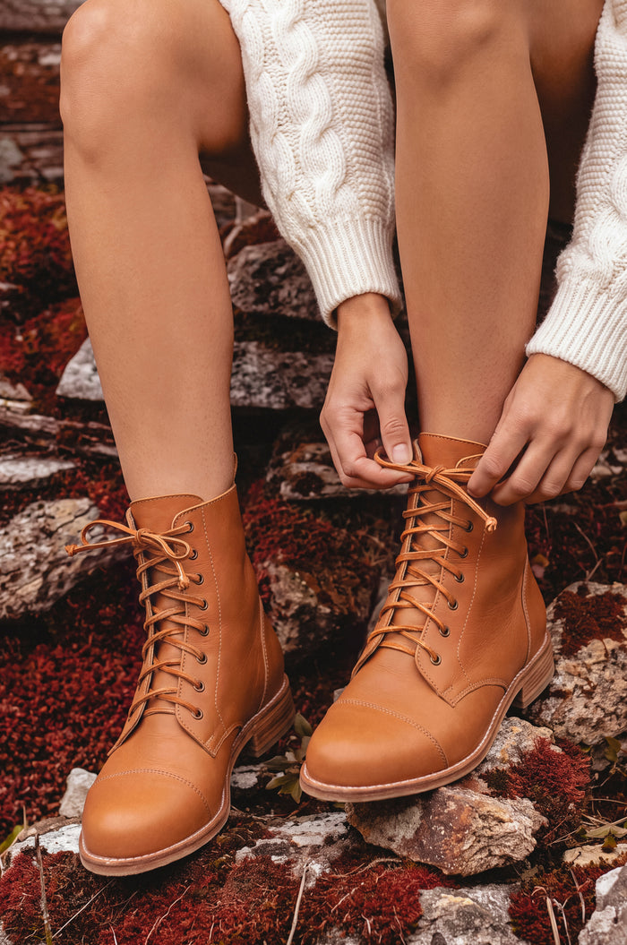 Mirage Lace-Up Leather Boots