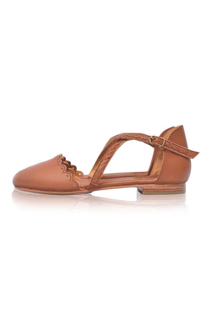 Montana Criss Cross Leather Flats (Sz. 12)
