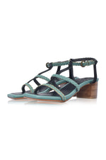 Night Glimmer Low Heel Sandals (Sz. 7 & 8, 8.5)