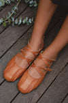 Obsession Criss Cross Leather Flats