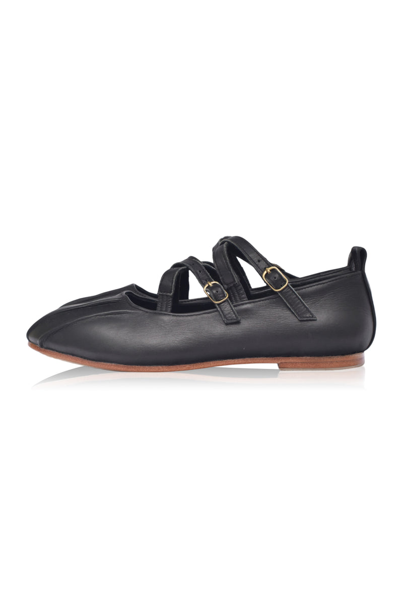 Obsession Criss Cross Leather Flats