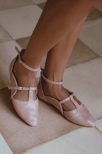 On The Go Leather Ballet Flats (Sz. 6.5)