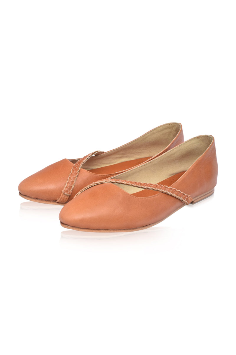 Orenda Elegant Leather Ballet Flats