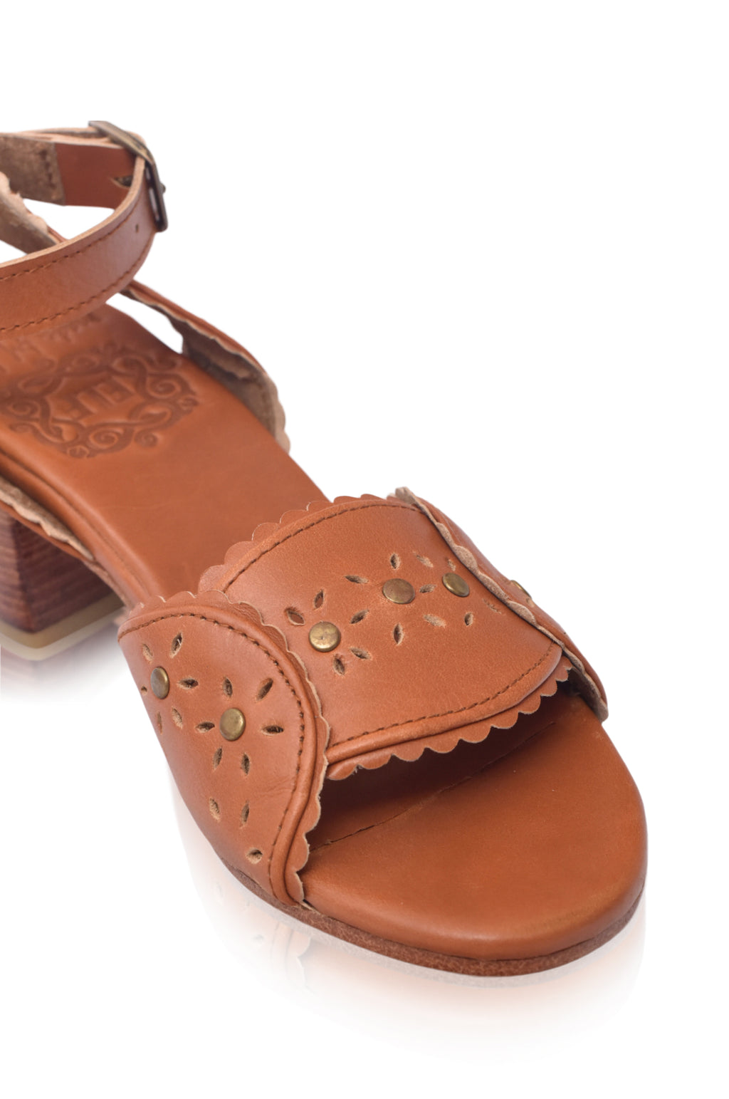 Paloma Leather Heel Sandals (*Sz. 6)