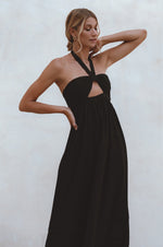 Penelope Halter Linen Maxi Dress