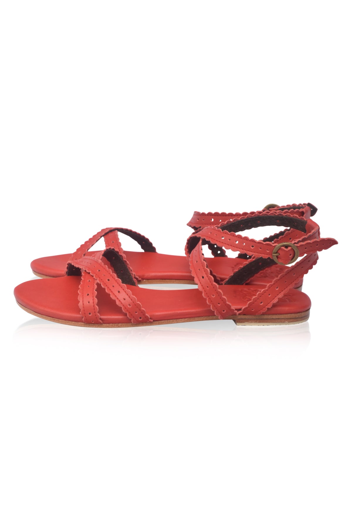 Playa Strappy Leather Sandals (Sz. 7.5)