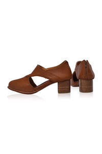 Rain Kiss Leather Booties 5 cm Heel (Sz. 6.5)