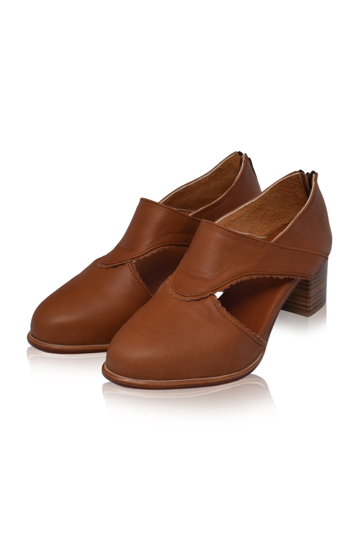 Rain Kiss Leather Booties 5 cm Heel (Sz. 6.5)