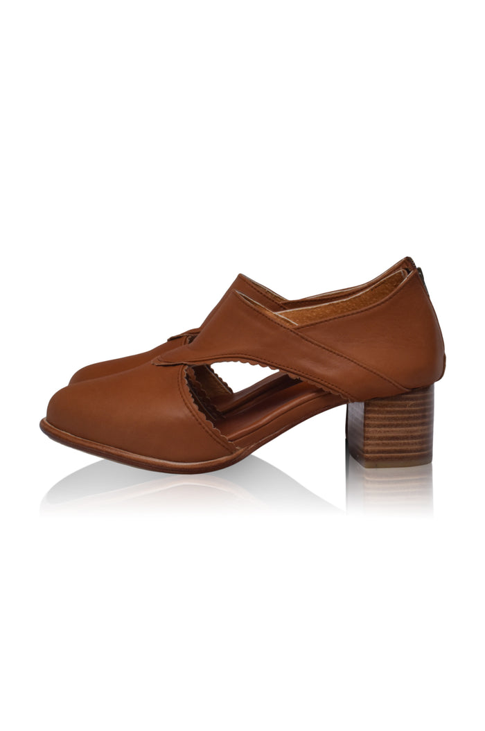 Rain Kiss Leather Booties 5 cm Heel (Sz. 6.5)
