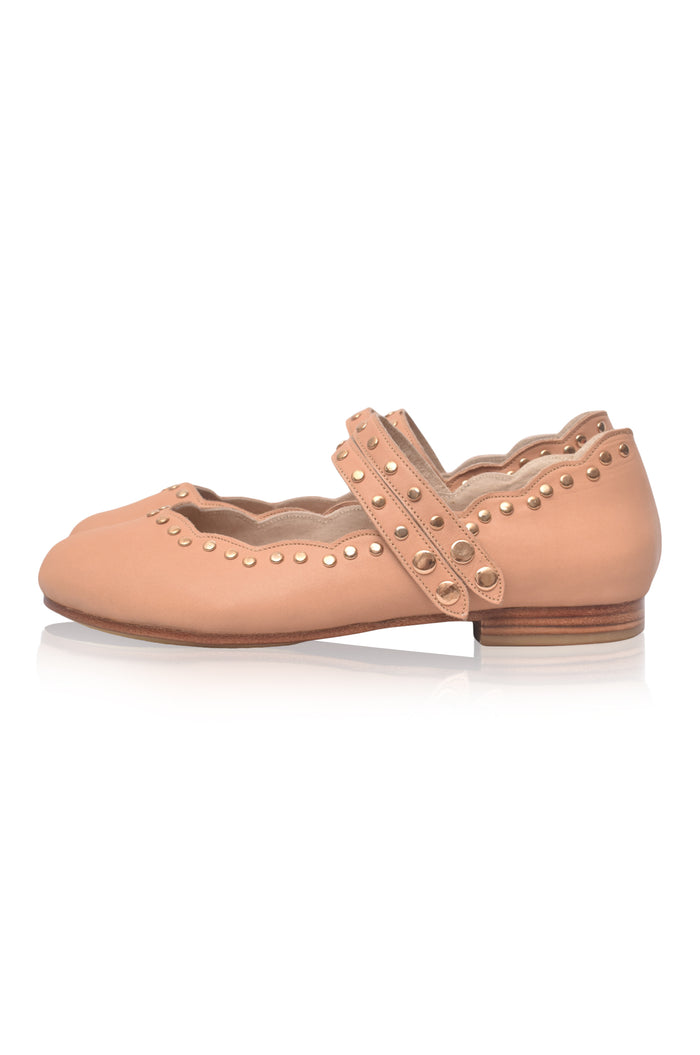 Remy Dual Strap Leather Ballet Flats
