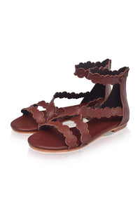 Salty Sea Criss Cross Leather Sandals