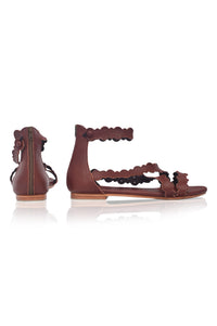 Salty Sea Criss Cross Leather Sandals