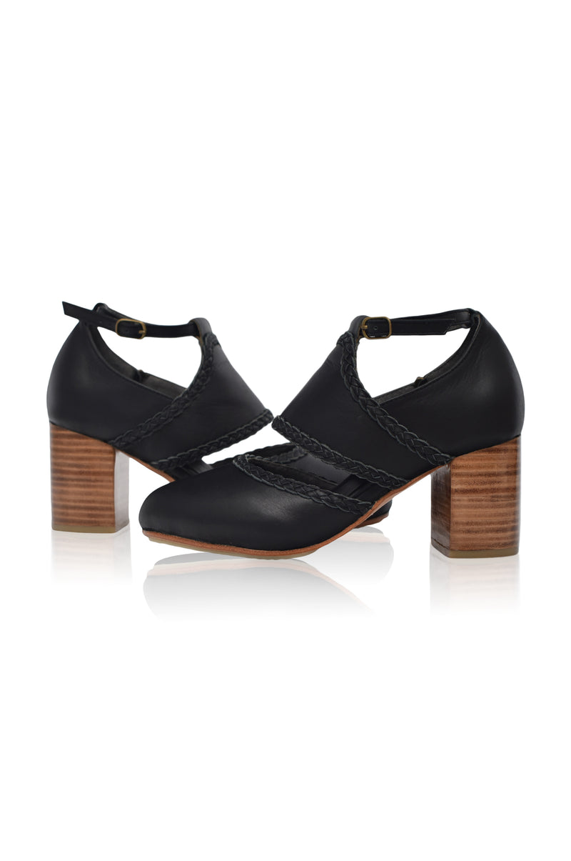Serenity Leather Heels (Sz 6 & 12)