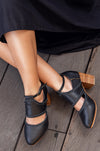 Serenity Leather Heels (Sz 6 & 12)