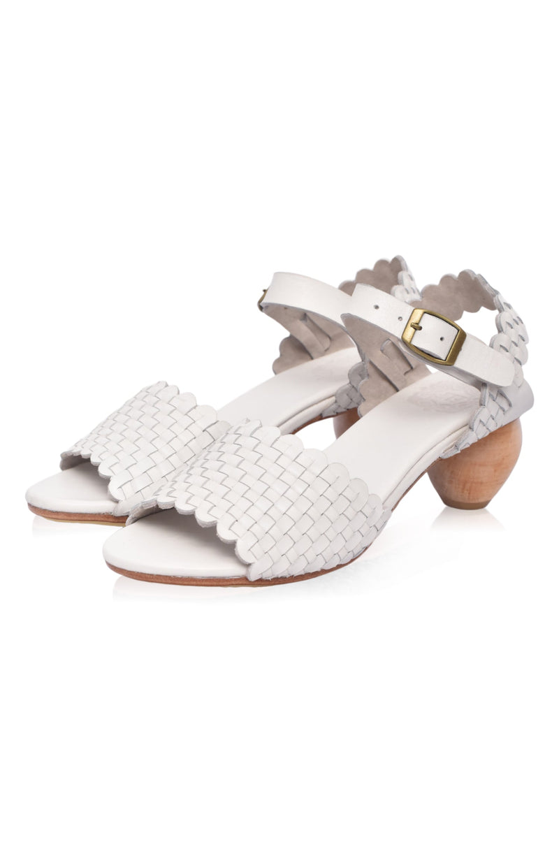 Sicily Wooden Heel Woven Sandals (Sz. 9.5)