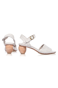 Sicily Wooden Heel Woven Sandals (Sz. 10)