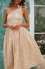 Sienna One-Shoulder Shirred Dress