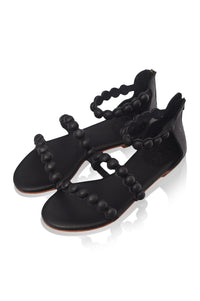 Leather sandals, side profile — handmade by Bali ELF