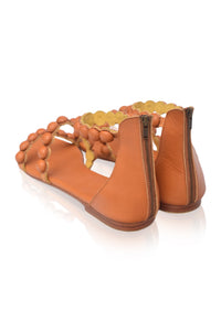 Leather sandals, strap detail — handmade by Bali ELF