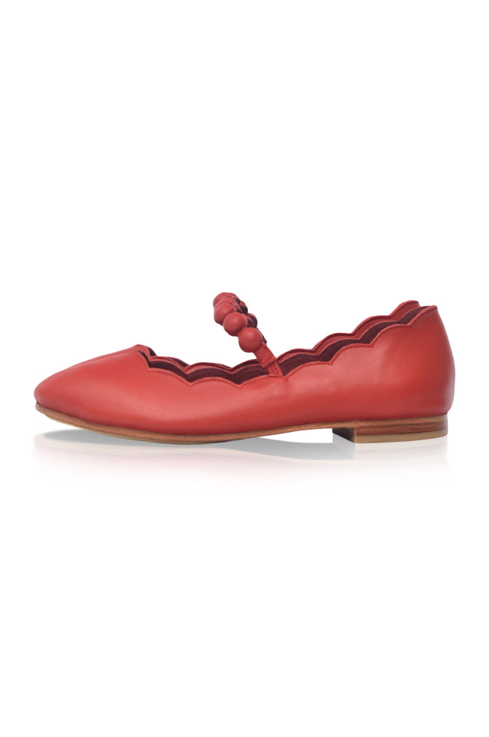 Solea Scalloped Mary Jane Flats