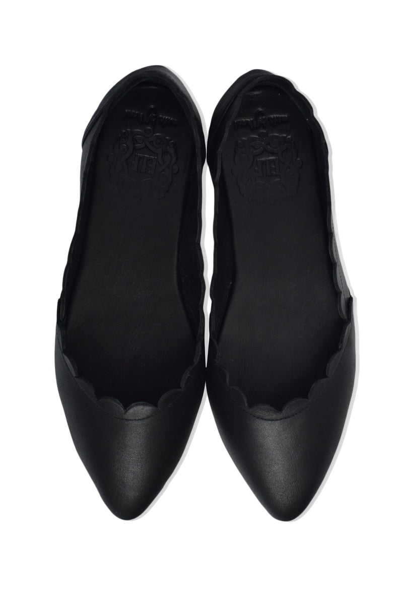 Valentina Leather Ballet Flats (Sz. 4)