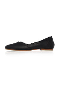 Valentina Leather Ballet Flats (Sz. 4)