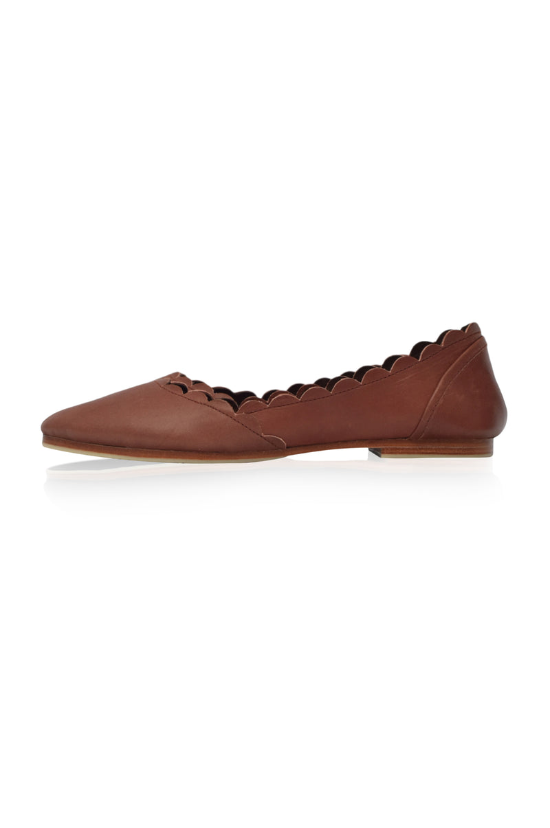 Valentina Leather Ballet Flats (Sz. 4, 7.5 &10.5)