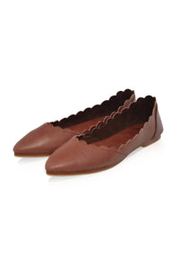 Valentina Leather Ballet Flats (Sz. 4, 7.5 &10.5)