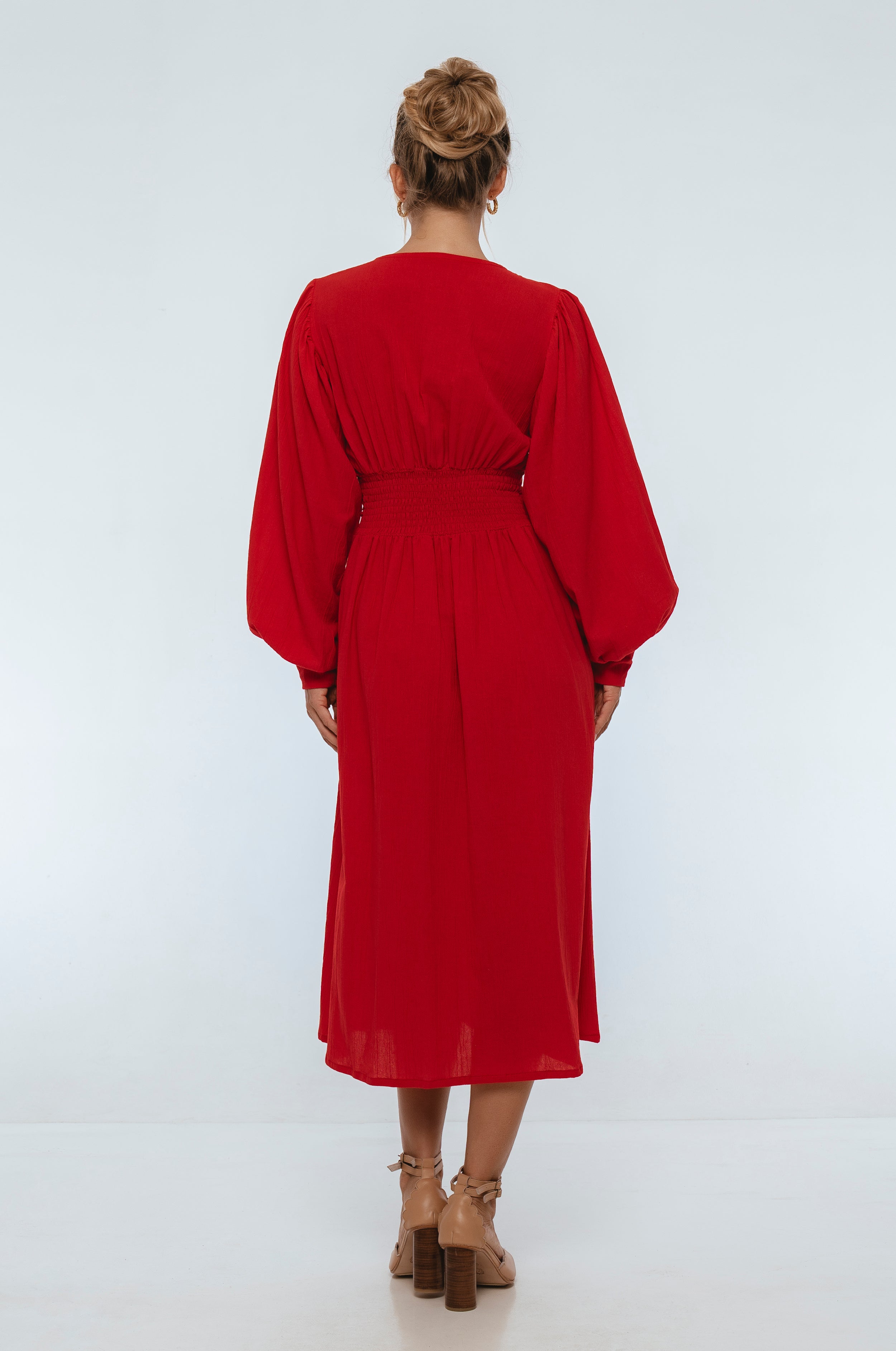 Velvet Sky. Linen Shirt Midi Dress – ELF