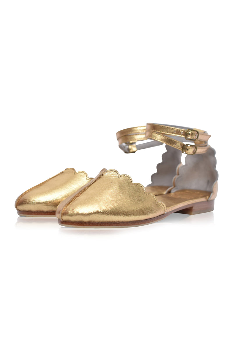 Venus Leather Flats (Sz. 4)