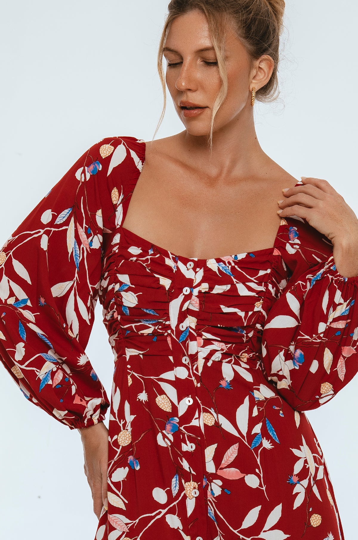 Verona Long Sleeve Midi Dress