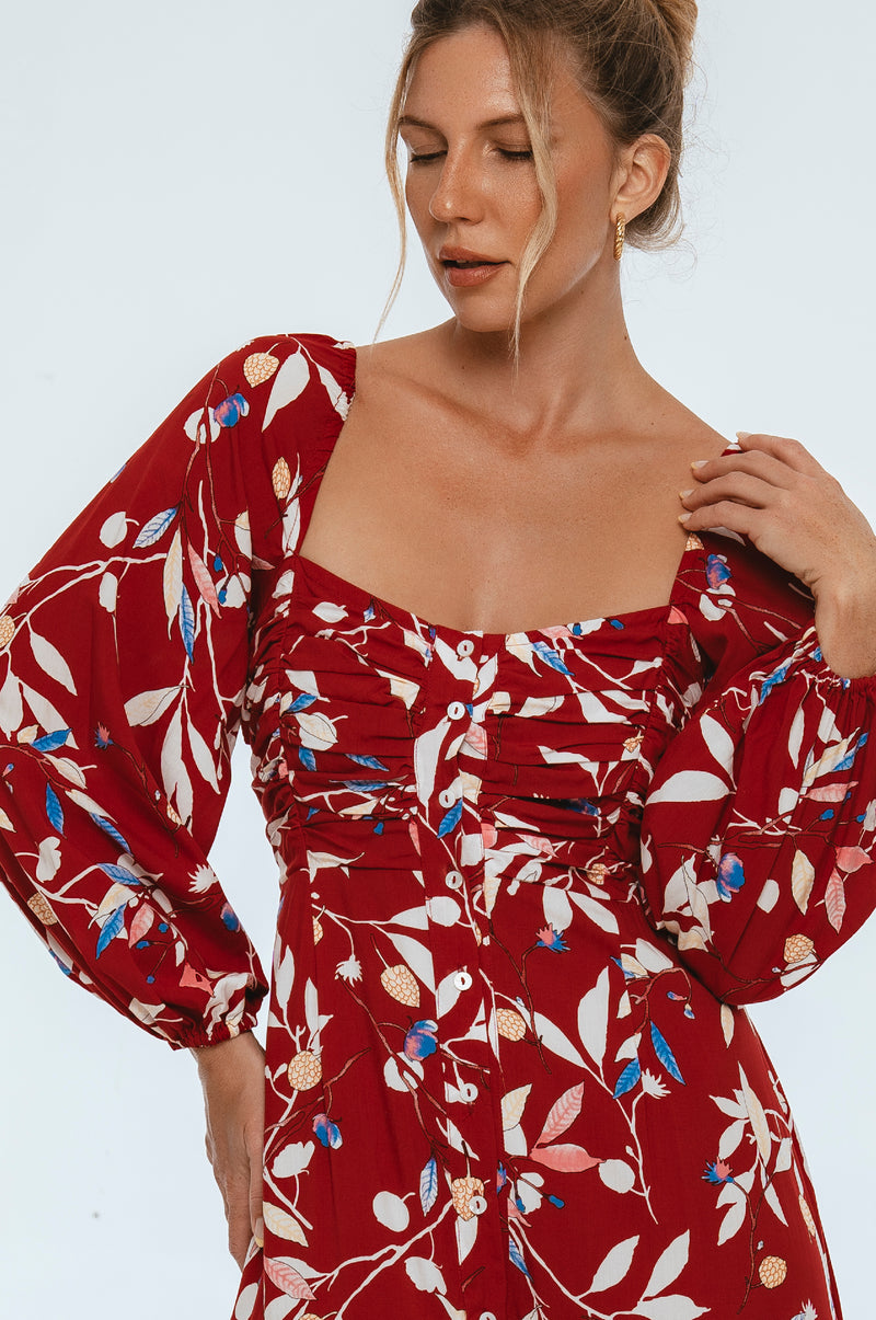 Verona Long Sleeve Midi Dress