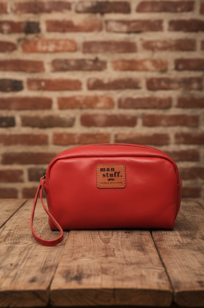 Wander Personalized Leather Cosmetic Bag
