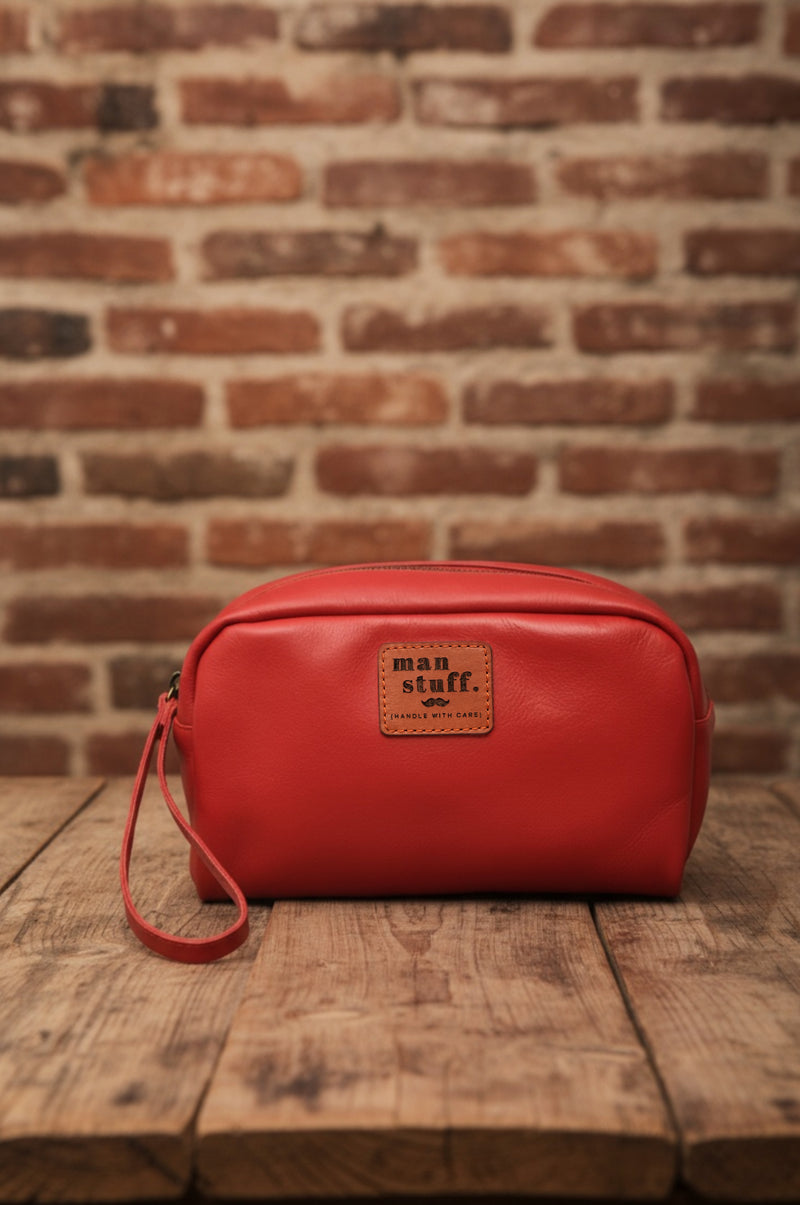 Wander Personalized Leather Cosmetic Bag