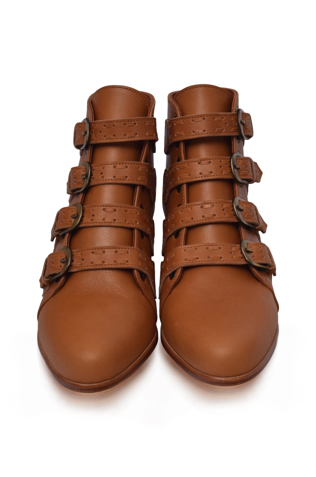 Wild Rose Leather Ankle Booties (Sz. 8.5)