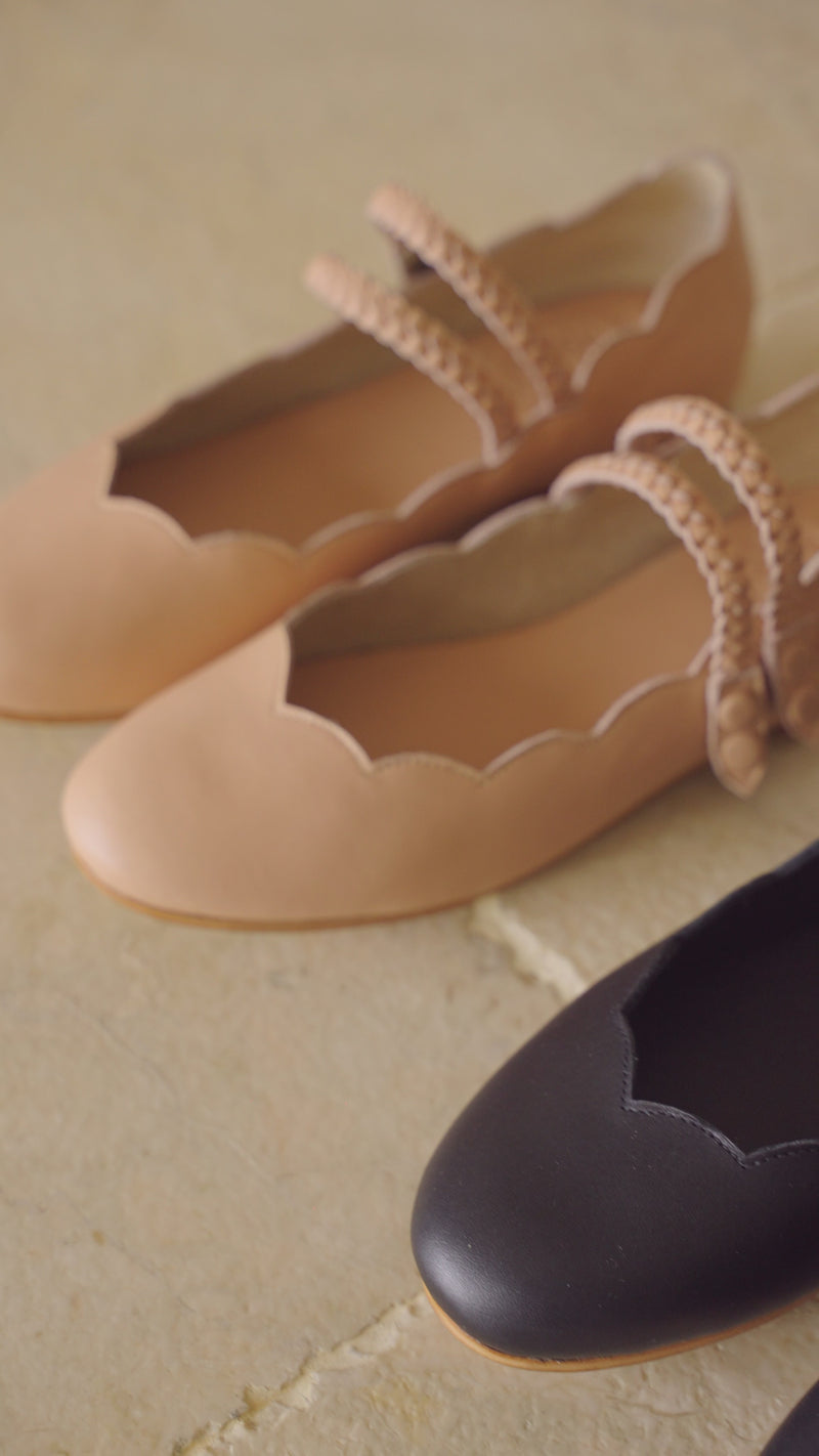 Prima Scalloped Ballet Flats