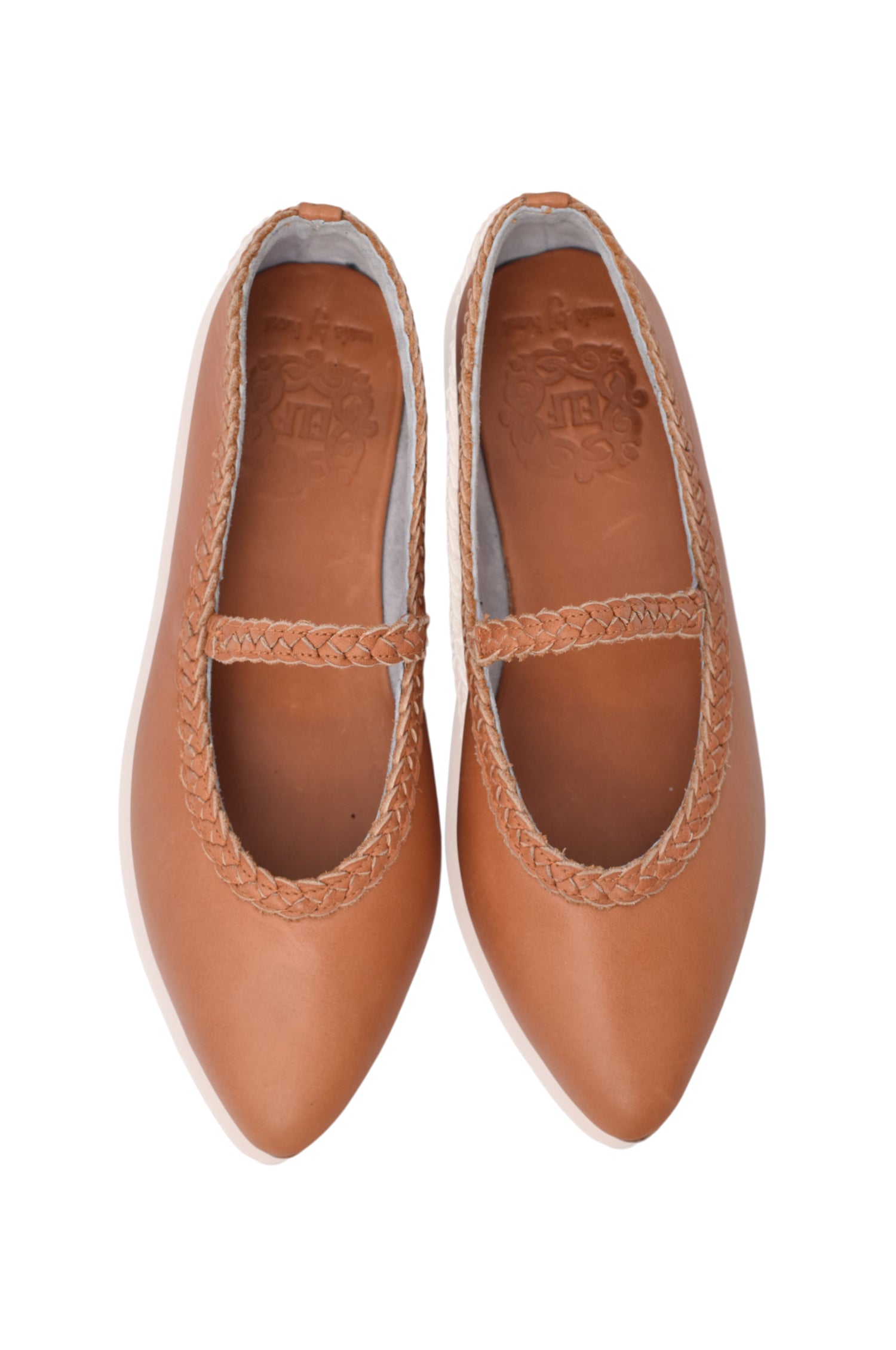 Dark on sale tan flats