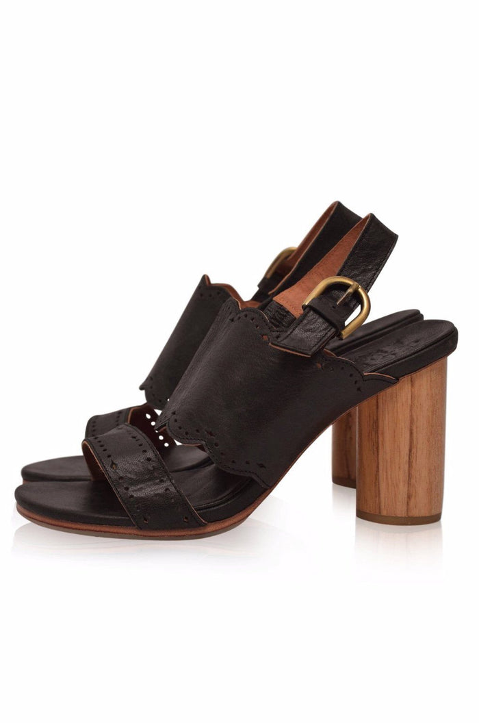 Crystal Glow Leather Heels (Sz. 6, 10 & 13)