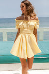 Butterfly Bliss Off Shoulder Mini Dress (Sale)