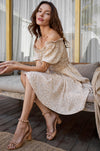 Butterfly Bliss Off Shoulder Mini Dress