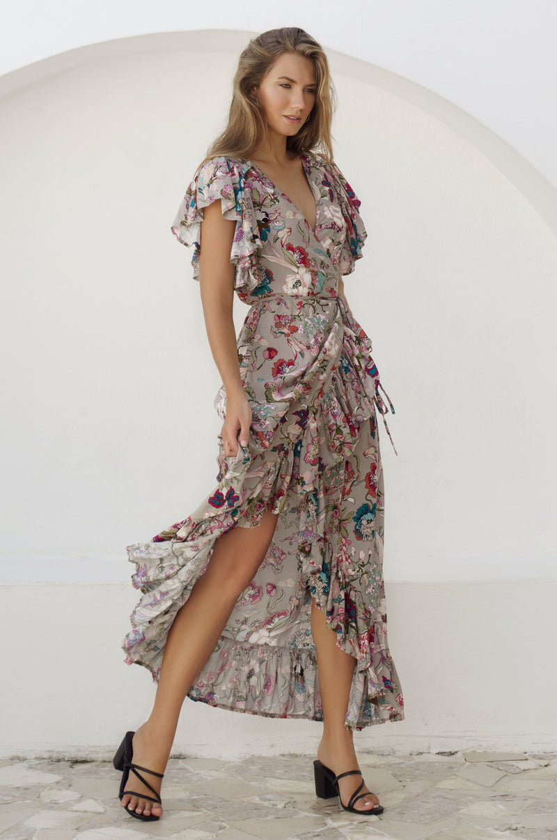 Carmen Wrap Maxi Dress (Sale)