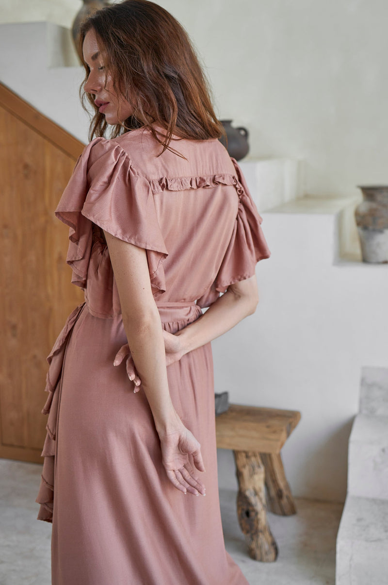 Carmen maxi dress deals in blush