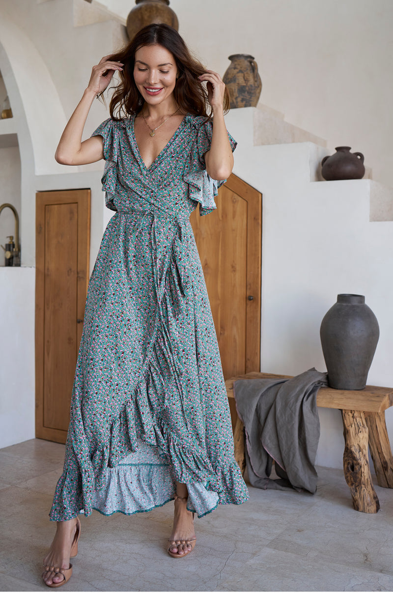 Carmen Wrap Maxi Dress