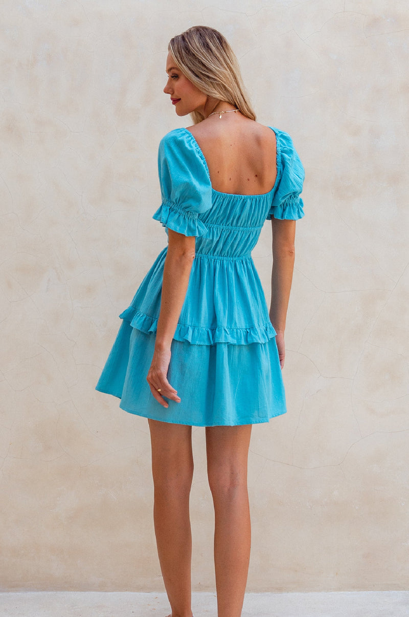 Chantelle Ruffled Linen Mini Dress