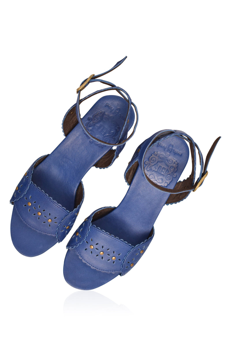 Paloma Leather Heel Sandals (Sz. 5 & 8.5)