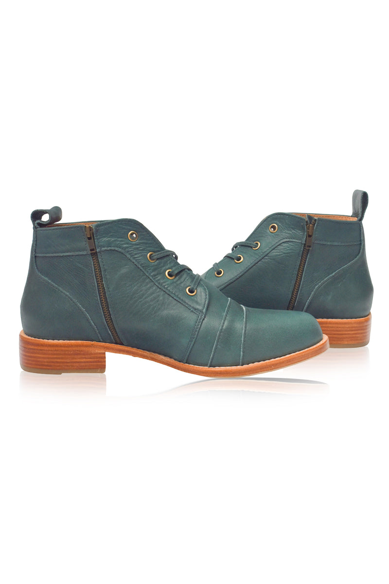 Passage Lace Up Boots - Emerald / 8.5